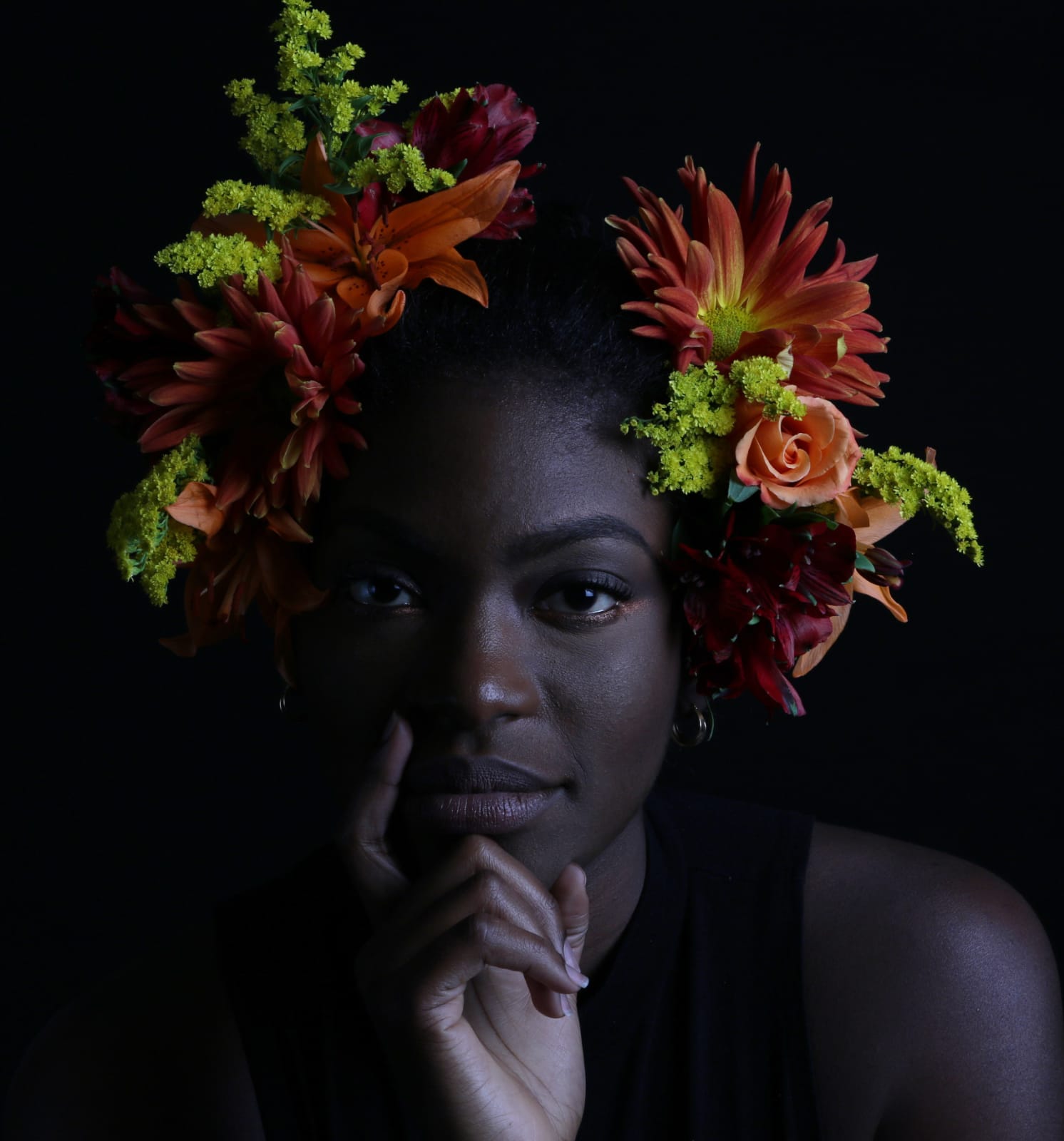 African woman with headwrap